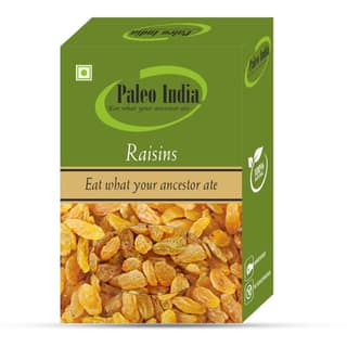 Paleo India 250gm Kishmish Raisins Naturally Sweet Seedless Juicy and Nutrient-Rich Dried Fruits | Perfect for Snacking Baking Cooking Gifting and Healthy Energy Booster