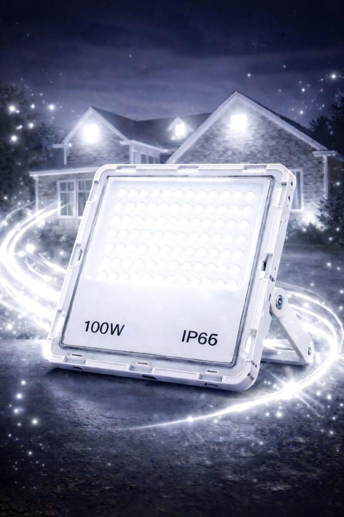 SPARKWORLD 100 W IP66 White LED Flood Light Ultra-Bright Outdoor Security & Area Illumination | Colour: 100 Watt