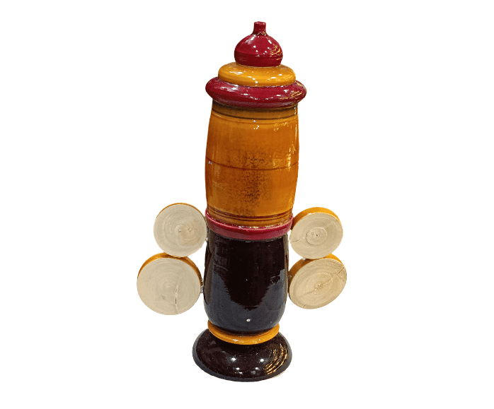 Traditional Handcrafted Wooden Tirupati Balaji Idol Statue view 2