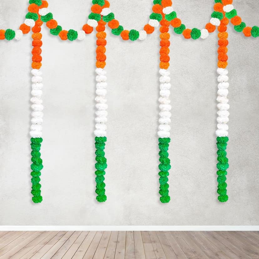 Tricolour Garland for Decoration Items for Republic Day or Independence Day