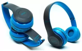 P47 Premium Matte Quality Bluetooth Gaming & Music Headphone On The Head Bluetooth Foldable Headset Handsfree with Calling Function/Aux Line TF Card MP3 Player Headphone