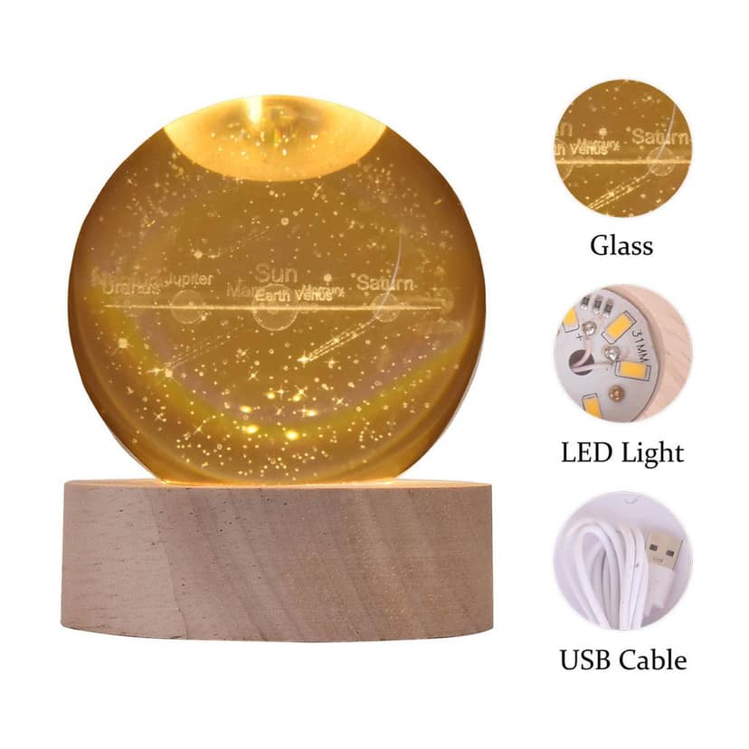 Universe Crystal Ball | Crystal Ball Universe | Universe Glass Ball | Astronomy Crystal Ball | Led Crystal Ball | Lighted Crystal Ball | 3D Universe Crystal Ball | Glass Universe Crystal Ball view 2