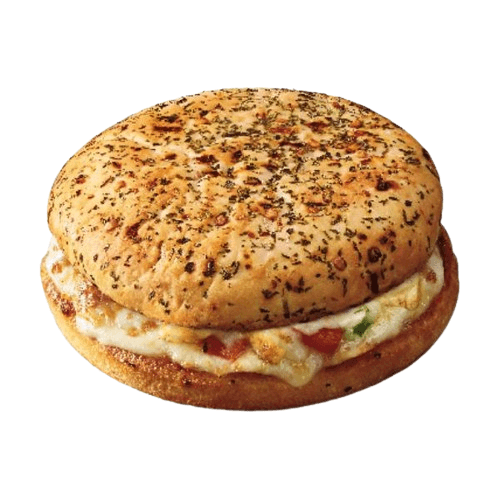 Paneer Corn Burger Pizza