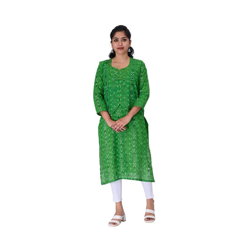 GHL � GUENDICHA HAAT LLP Sambalpuri Certified Handloom Women's Pure Cotton Jacket view 2