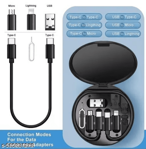 Multifunctional USB Charging and Data Cable Kit with Storage Box view 2