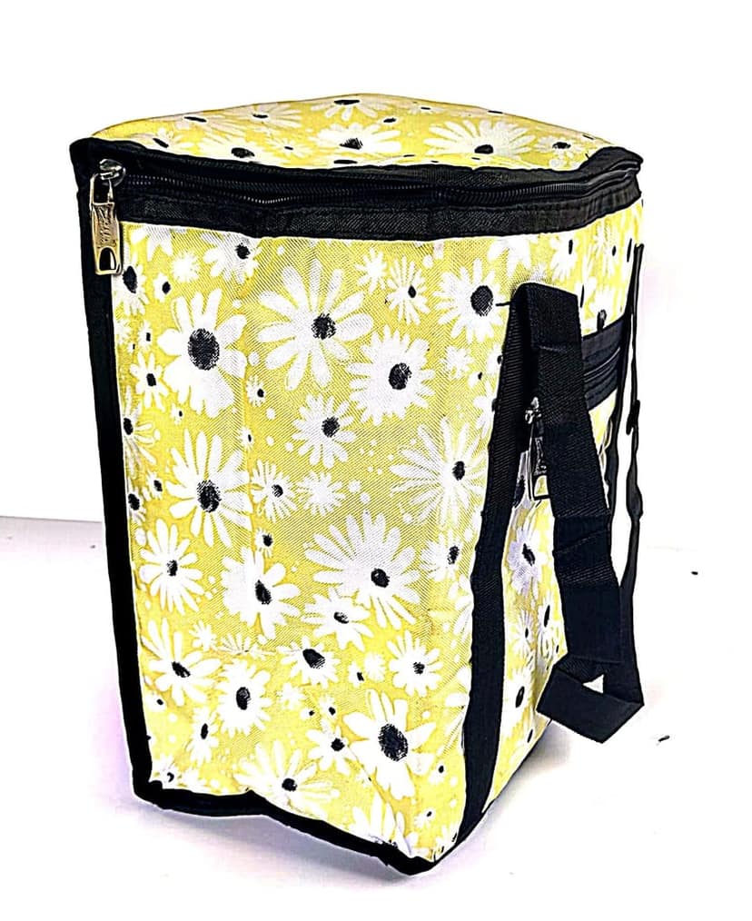 Floral Insulated Lunch Bag with Mesh Pocket view 2