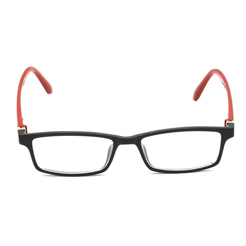 Hrinkar Plastic Full Rim Rectangle chasma frame Men & Women - HFRM-BK-RD-12 view 2