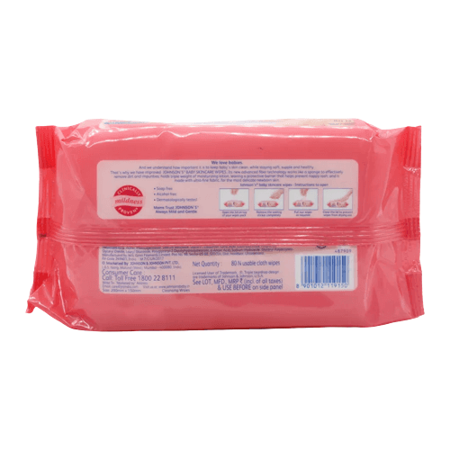 Johnson's Baby Skin Care Wipes 20 Pcs view 2