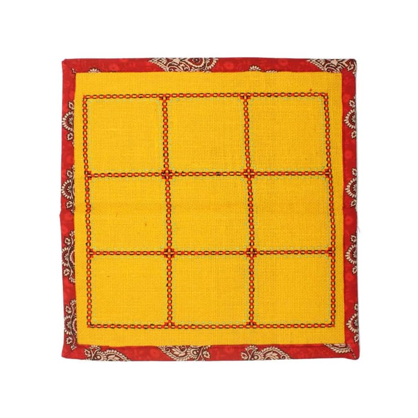 Tribes India Handmade Traditional Tic Tac Toe Game with Gavri Motif view 2