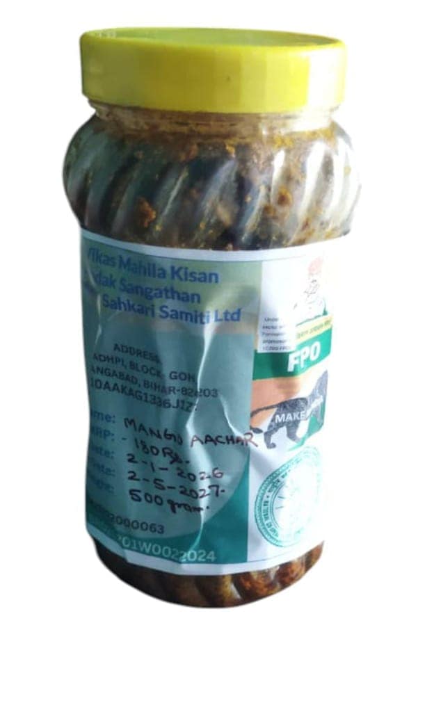 Goh Vikas Mango Aachar - Homemade Authentic Indian Pickle, 500g view 2