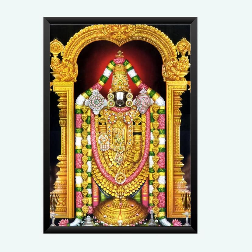 NOKKES tirupati blalaji Venkateswara tirupati blalaji Photo Frames Religious Photo frame 5X7 Inch Photo Frame_AQW48