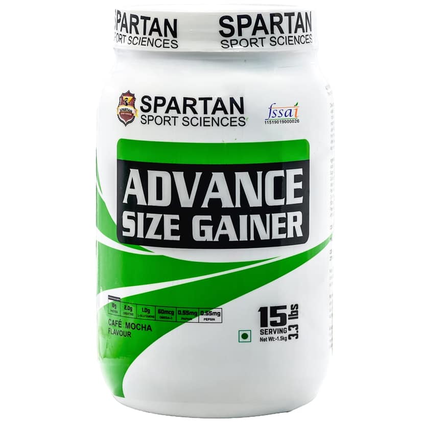 SPARTAN SPORT SCIENCES Advance Size Gainer | Muscle Mass & Weight Gainer Powder with Highest Protein and Carbohydrates with 13 Multivitamins & Minerals for Men & Women view 2