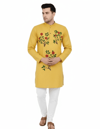Gorgeous Kantha Stitch Pure Cotton Kurta for Men