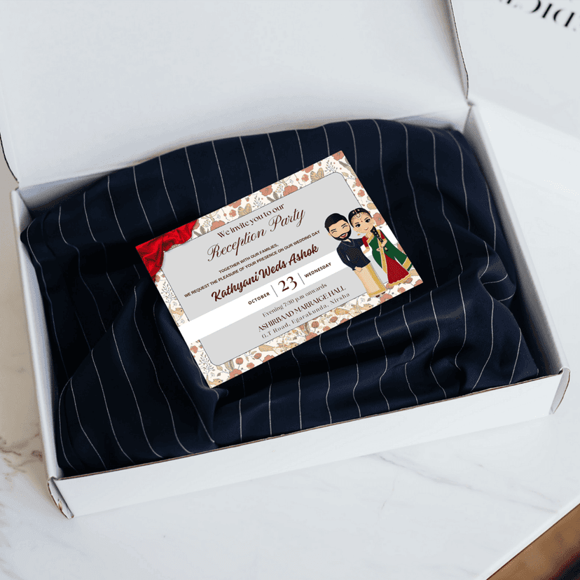 Cherished Beginnings: Pack of 20 Multicolour Wedding/Marraige Invitation Cards