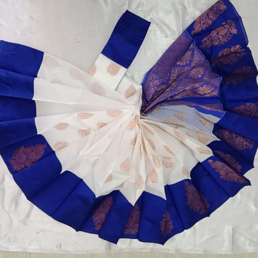 Korvai Silk Cotton Saree with Blouse view 2