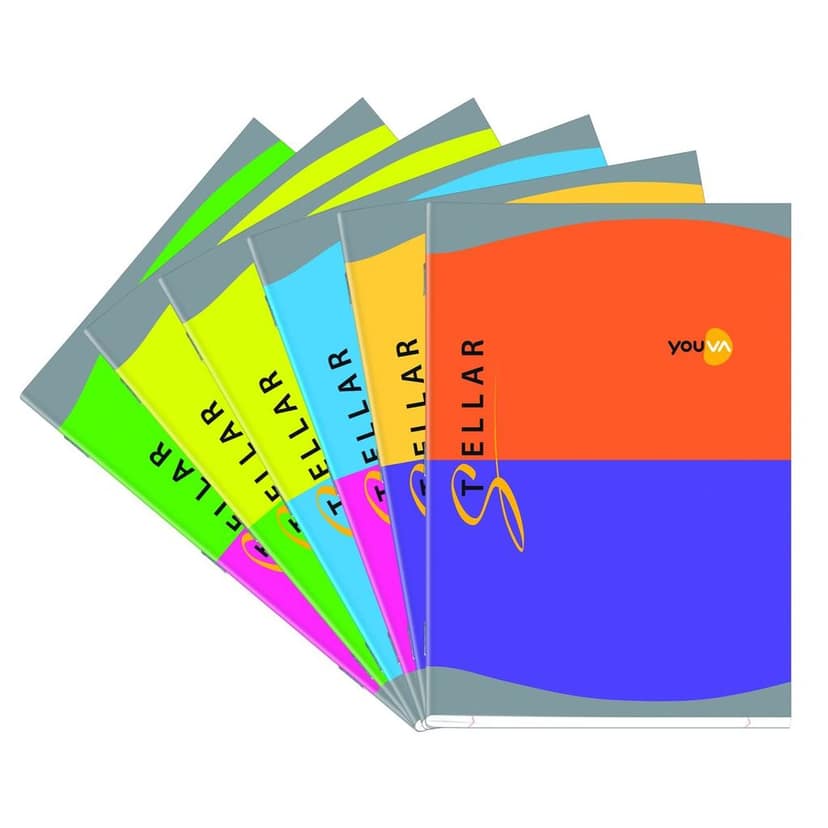 Navneet Youva Stellar | Soft Bound Long Book | A4 Size 21 cm x 29.7 cm | Single Line | 196 Pages | Pack of 3, Multicolor, (23961) view 2