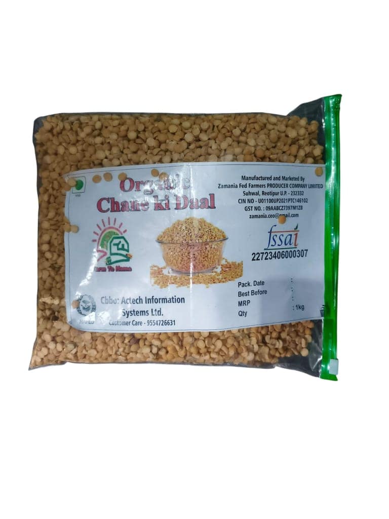 Organic Chane ki Daal - Premium Split Chickpea Lentils, 1kg