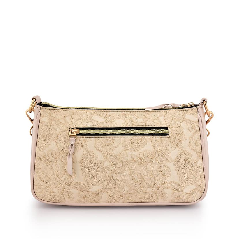 Lychee Bags PU Women Cream Printed Sling Bag view 2