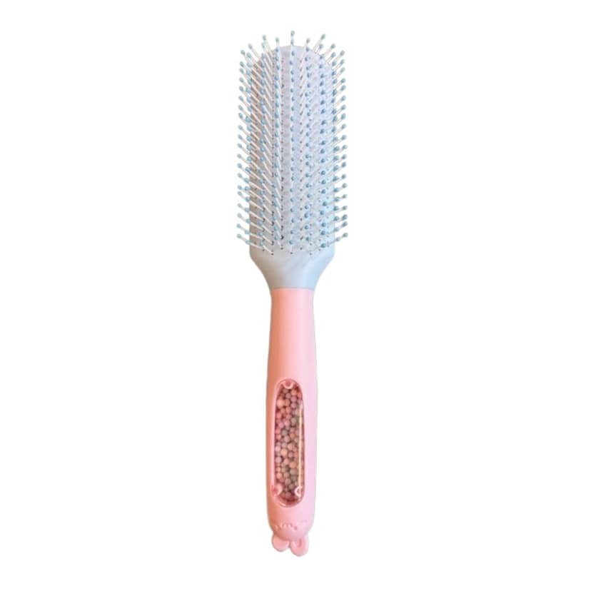 Hair Brush with Strong & Flexible Nylon Bristles having Anti-static Ball Tips, For Grooming, Straightening, Smoothing in blue Colour