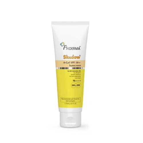 Fixderma Shadow A-Gel SPF 50+ Sunscreen PA+++ | For Oily & Acne-Prone Skin | Lightweight | Non-Greasy | No White Cast | Broad Spectrum For UVA & UVB Protection | For Men & Women | 75gm Fixderma Shadow A-Gel SPF 50+ Sunscreen PA+++ | For Oily & Acne-Prone view 2