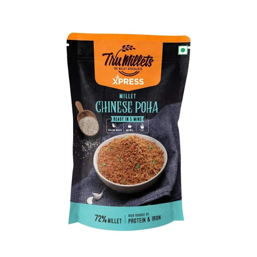 Trumillets Xpress Instant Mix Healthy Millet Breakfast (Chinese Poha, Tangy Poha & Lemon Poha) - Each 180 gm view 2