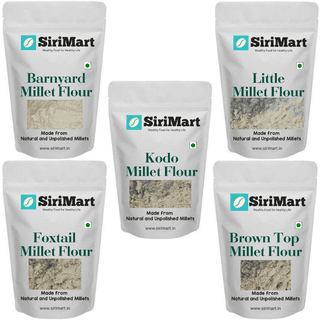 Siridhanya Unpolished millets Flour 1kg Each | 100% more fiber than polished Millets flour, wheat Flour, rice flour and other flours