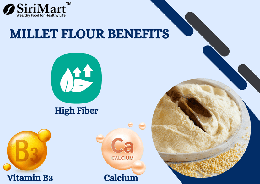 Siridhanya Unpolished millets Flour 1kg Each | 100% more fiber than polished Millets flour, wheat Flour, rice flour and other flours view 2