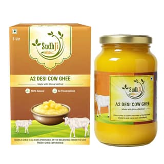 SUDHJI A2 Desi Cow Ghee | Traditional Bilona Method | Ayurvedic Ghrita