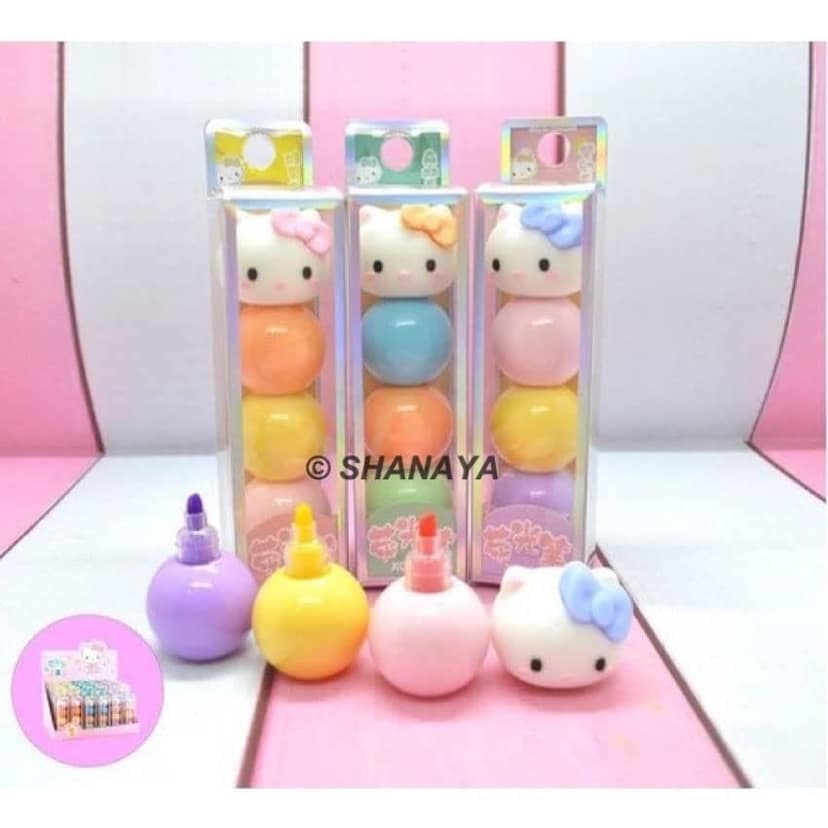 SHANAYA 3 Color Pastel Highlighter Marker Pen Stationery Return Gifts School Supplies For Girls Boys Kids (Pack Of 1 Set)