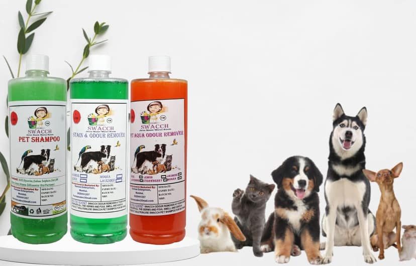 Swacch Shampoo (Neem Alovera) + Deodorizer (Jasmine) + Stain Remover (Orange) 1 Litre Each