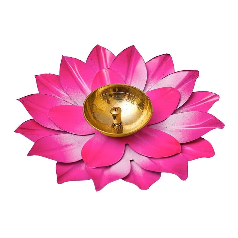 Craftlayout Metal & Brass Lotus Diya 2.5 Inch view 2