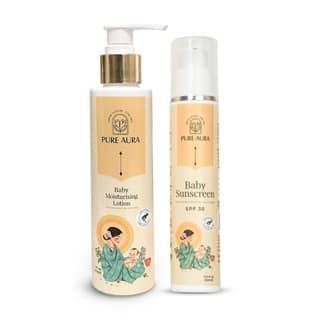 Pure Aura Baby’s Fresh Summer Duo | Ayurvedic Baby Sunscreen SPF 30 & Baby Body Mist | Refreshing & Hydrating Summer Essentials for Babies