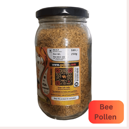 Gujbee Pure Bee Pollen 250g | 100% Natural Superfood by Gujarat Beekeepers view 2