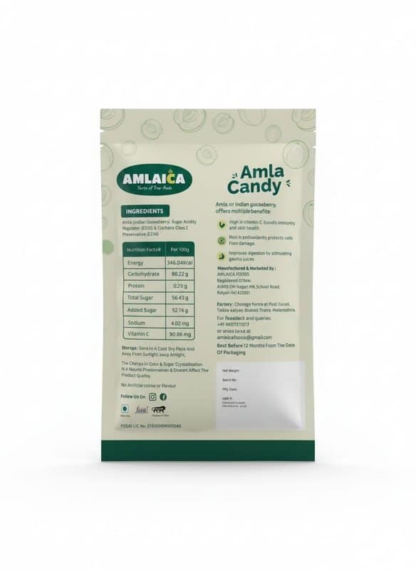 Amlaica Amla Candy (500g) | Rich in Vitamin C & Antioxidants | Natural Immunity Booster & Healthy Snack view 2