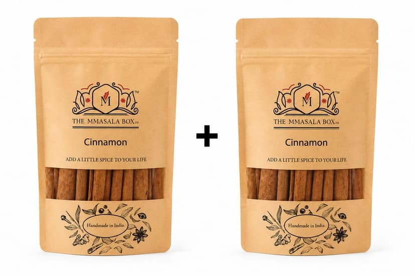 Cinnamon Sticks (Dalchini) 50GM x 2 Pouches | Premium Indian Spice | The MMasala Box Co.