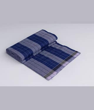 Shyam Handloom Cotton Men's Lungi Navy Blue ( Pack of 1 )