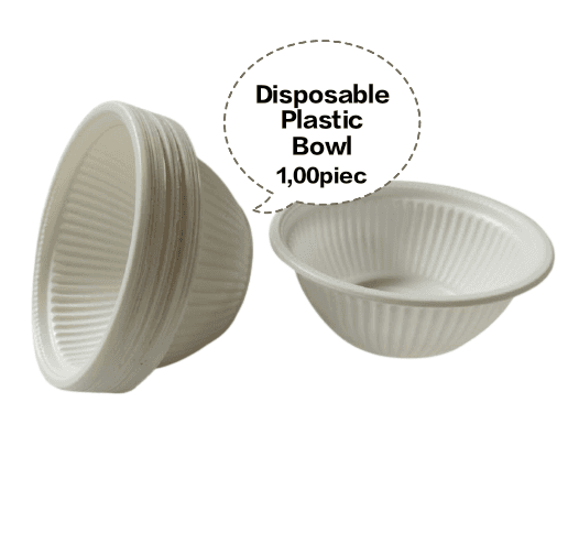 Disposable Plastic Bowl, Plastic Serving Bowl, White Disposable Bowl, Food Grade Plastic Bowl, Small Disposable Snack Bowl 1,000 Piec view 2