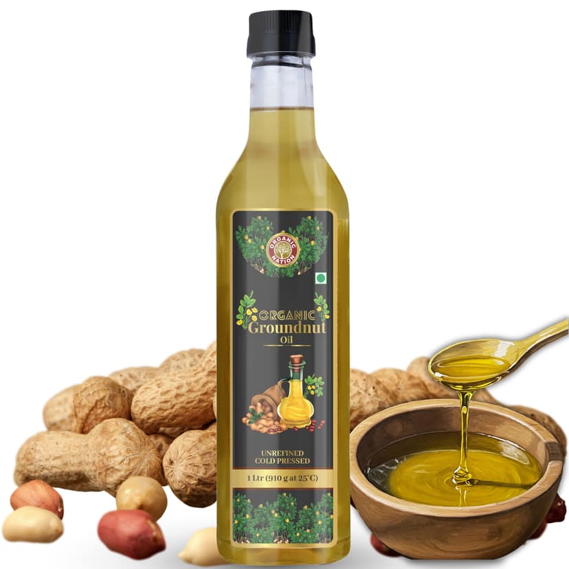 Foodsbay India Groundnut Oil | Cold Pressed Cooking Oil | 1 L