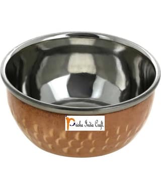 Prisha India Craft Pcs Copper Dessert Bowl 150 ml