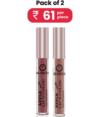 BLUSHIS Multicolor Long Lasting Matte Lipstick (Pack of 2)