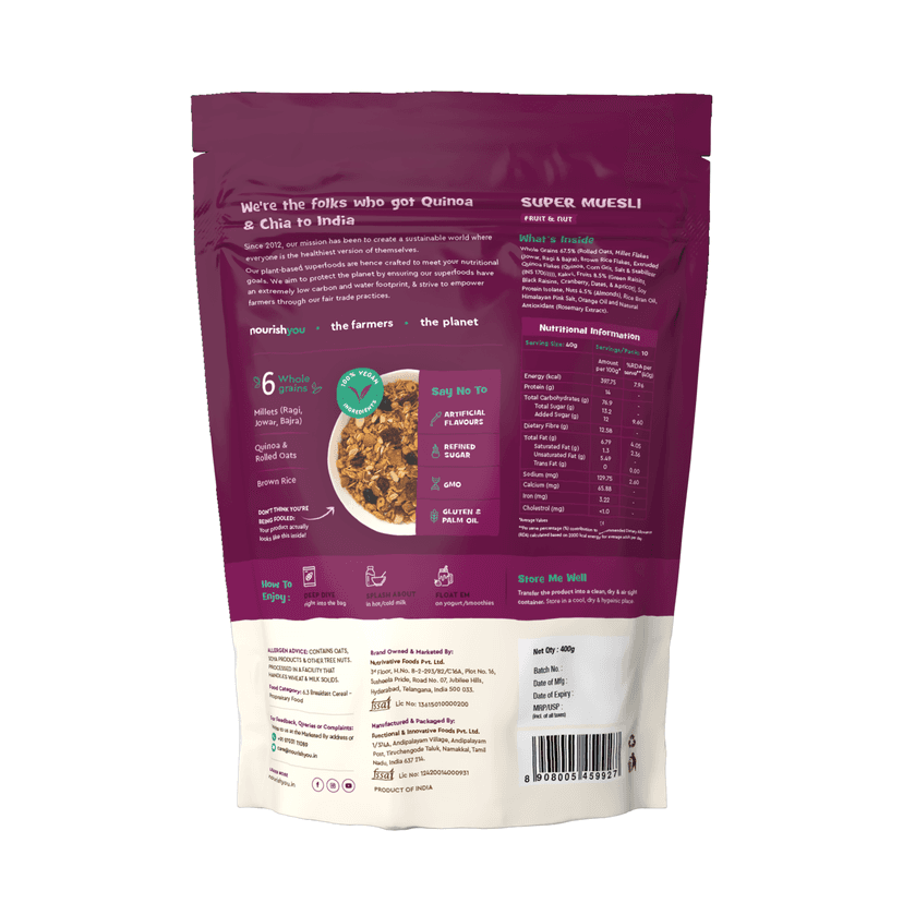 nourish you Super Muesli - Fruit & Nut view 2