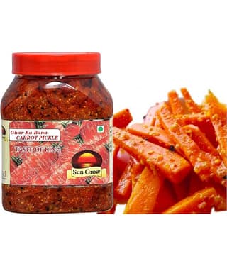 Sun Grow Ghar Ka Bana Punjabi Carrot Pickle ||Traditional Punjabi Flavor, Tasty & Spicy || GAJAR KA ACHAR Pickle 1 kg