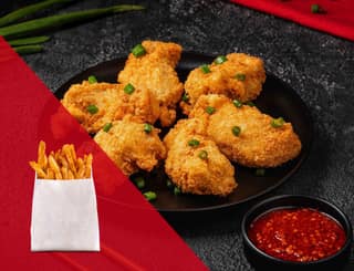 Choice of kurkure momos + french fries