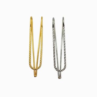 Shall Pins (4 Golden + 4 Silver) 8 Pieces - 4.8 cm Length - Multi-Purpose Metal Pins for Girls and Women- U Shape Clip for Saree - Dupatta - Hijab and Chunari