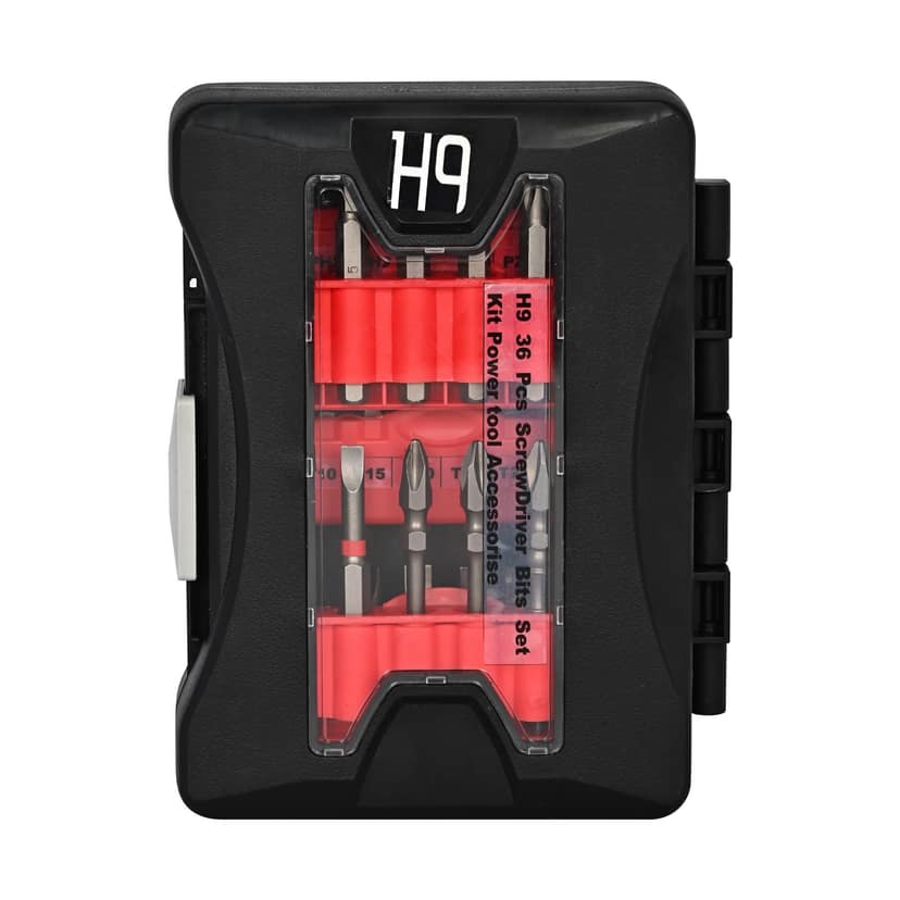 H9 36-Piece Interchangeable Impact Screwdriver Bit Set: Versatile 1/4 Trox, Slotted, Phillps, Allen Tools Multipurpose for Home Appliance and Electronics Repair view 2