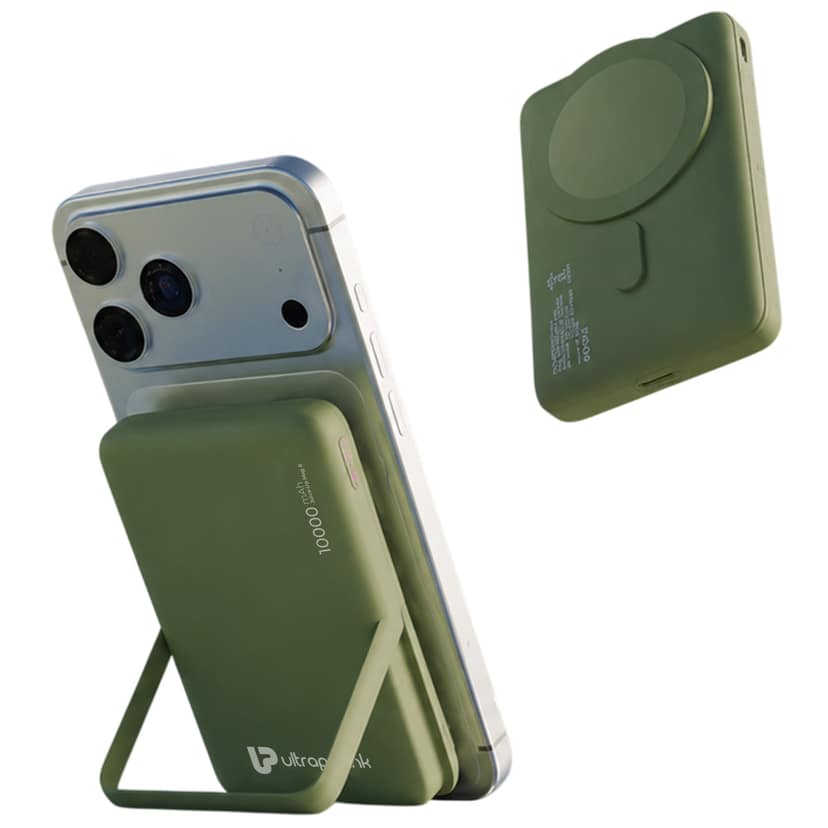 Juice-Up - Mag 8 | 10000mAh Magnetic Wireless Power Bank | 22.5Watt | UM1336 Juice-Up - Mag 8 | 10000mAh Magnetic Wireless Power Bank | 22.5Watt | UM1336 - Green