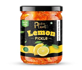 Pickle Planet Lemon Pickle | Homemade Pickle | Authentic, Tangy & Delicious Taste | No Artificial Color and Flavors | Gluten Free | Nimbo ka achar (500g)