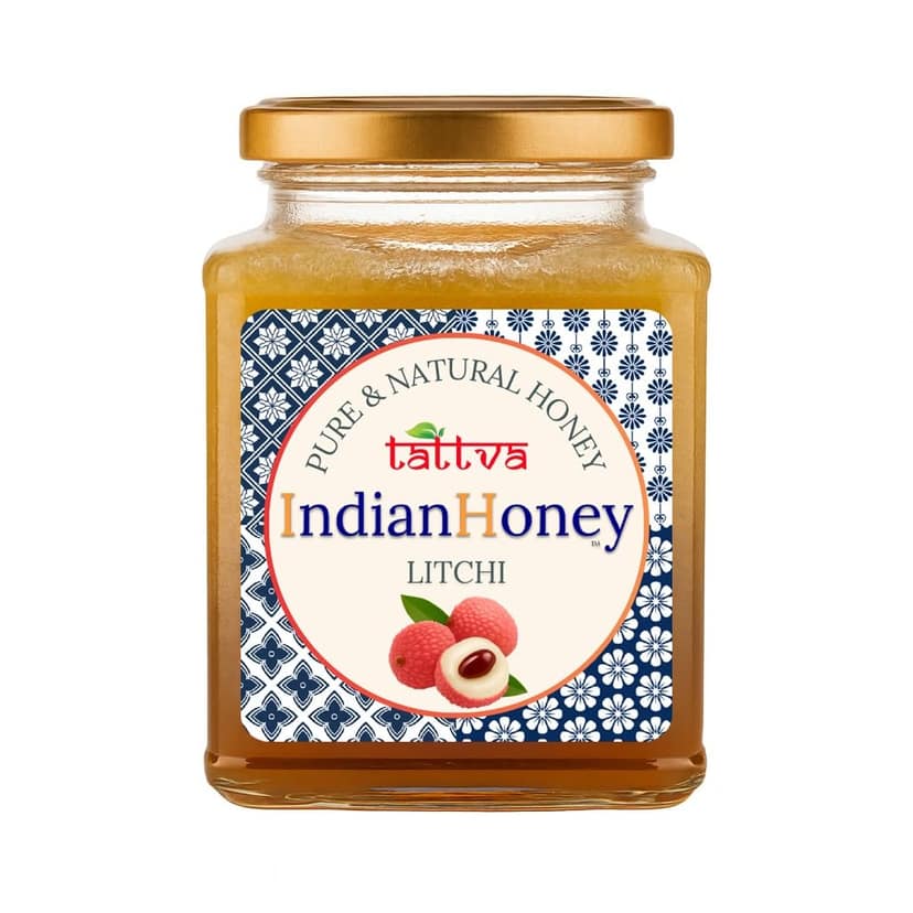 IndianHoney Buttery & Cognitive-Boosting Litchi Honey & Ayurvedic & Stress-Relief Tulsi Infused Honey Combo Pack (500gm & 230gm) Litchi & Tulsi view 2