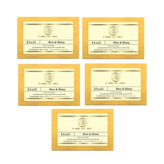 Khadi Natural Rose & Honey With Rose Petals Soap Combo Pack Of 5 – 100gm Each