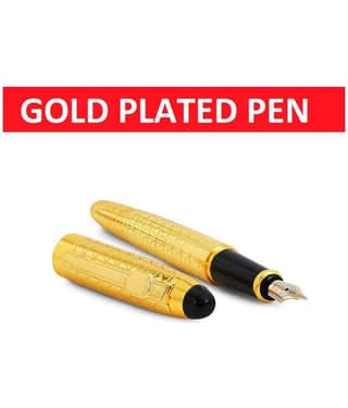 Hayman Jinhao 18 kt Gold Plated Fountain Pen with Box (P-30)